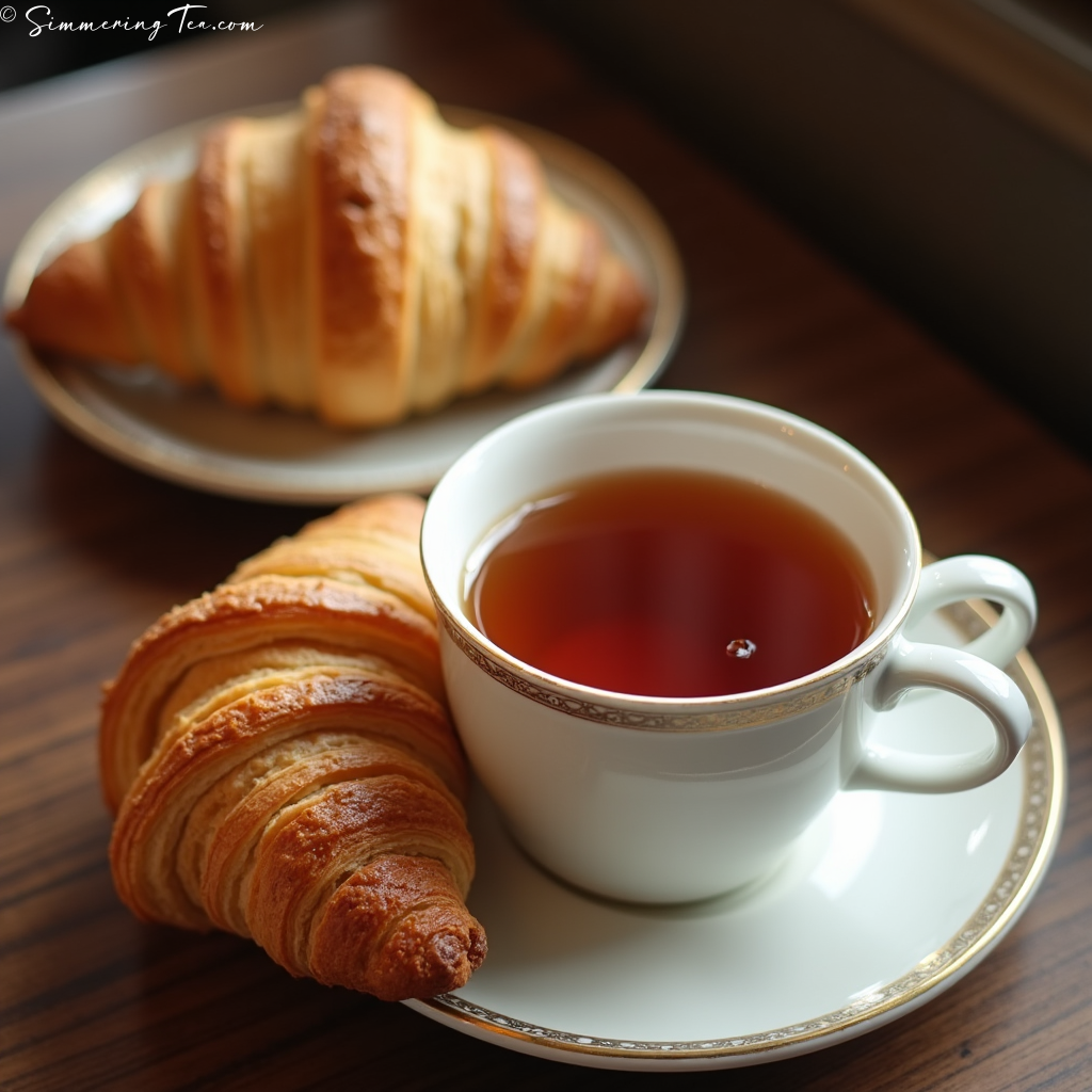 Tea paired with Croissant