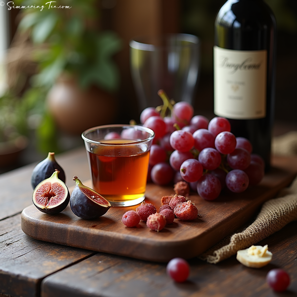 Tea paired with Grapes and Figs
