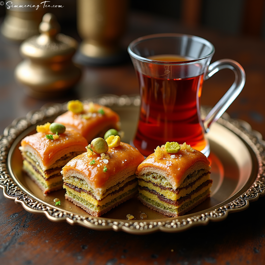 Tea paired with Baklava