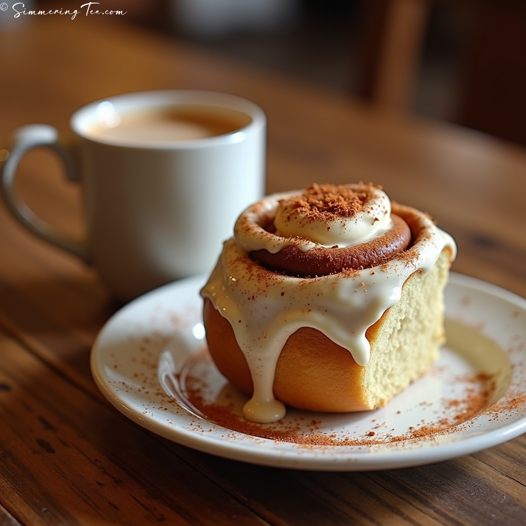 Tea paired with Cinnamon Roll