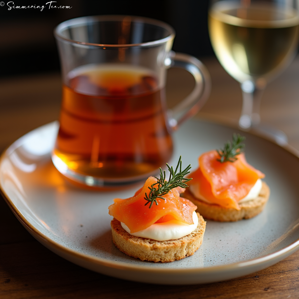Tea paired with Smoked Salmon