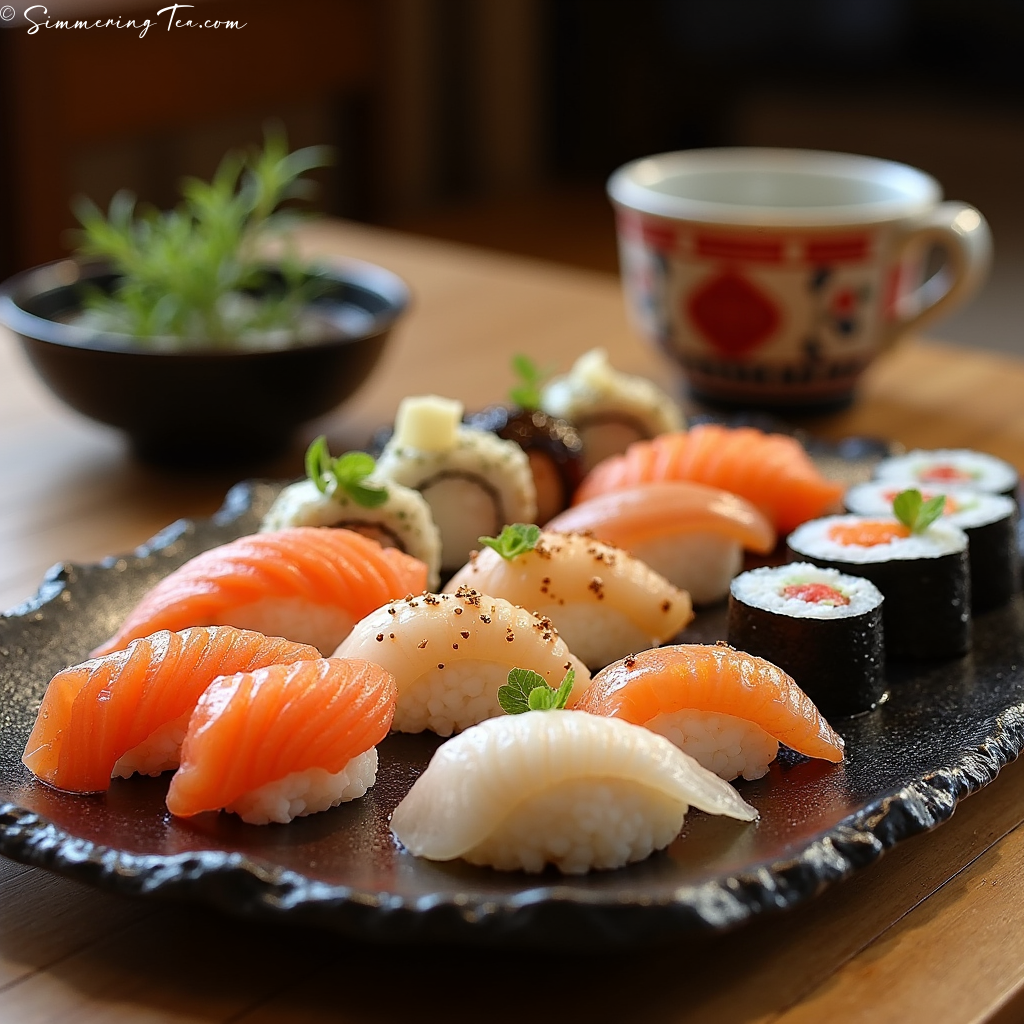 Tea paired with Sushi