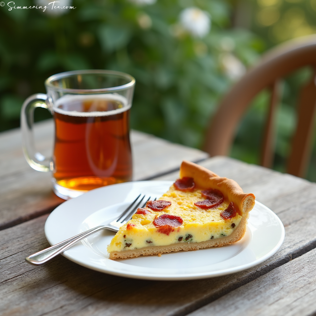 Tea paired with Quiche