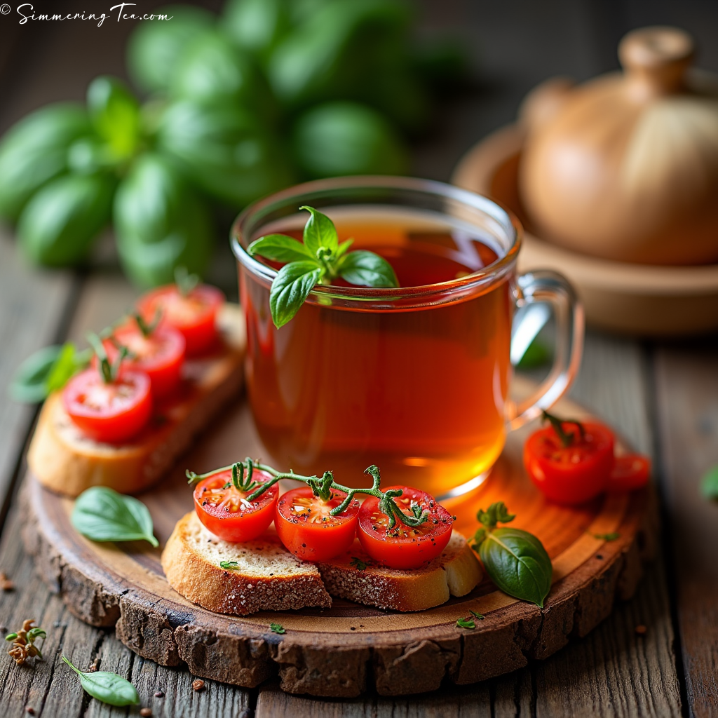 Tea paired with Bruschetta