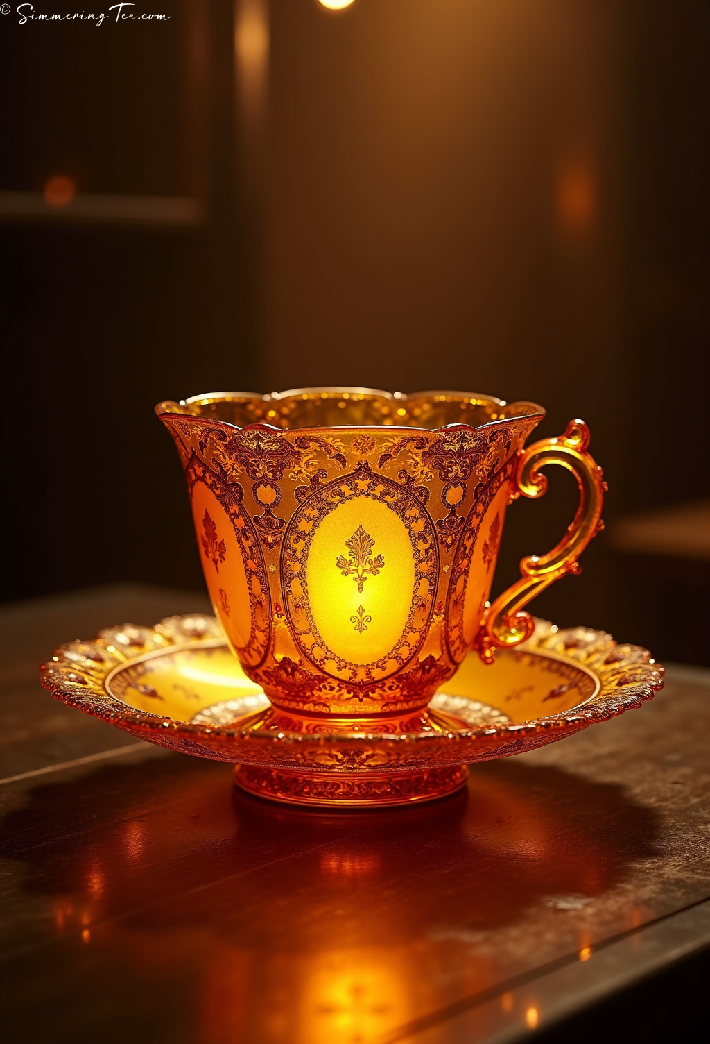 Amber Room Inspired Tea Service