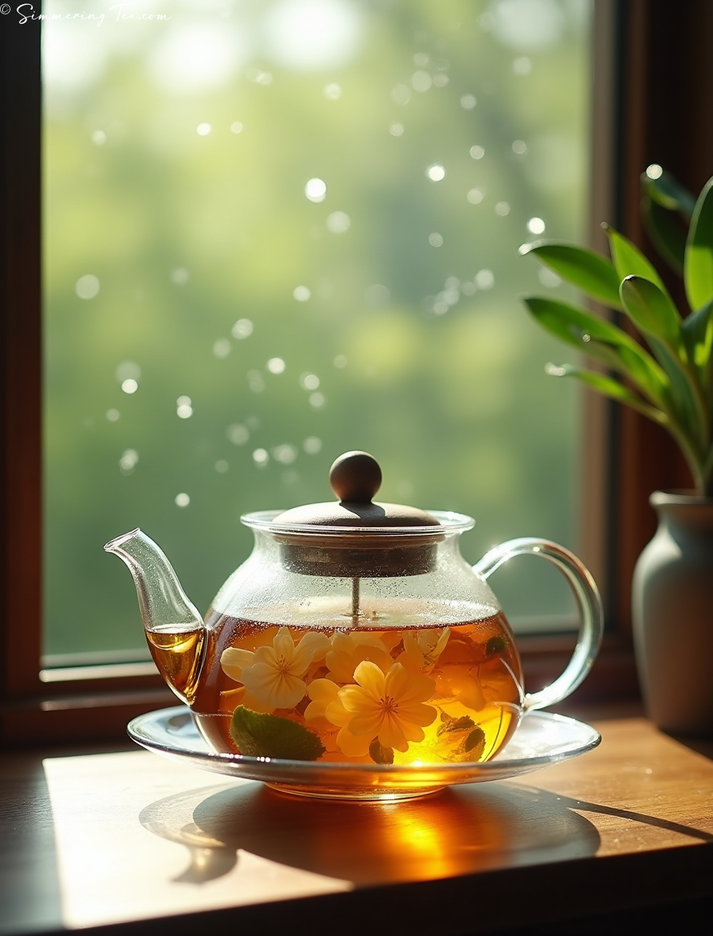 Rainy Window Tea Time