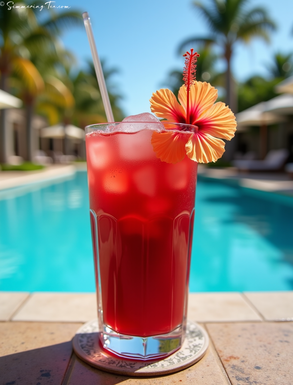 Hibiscus by the Pool