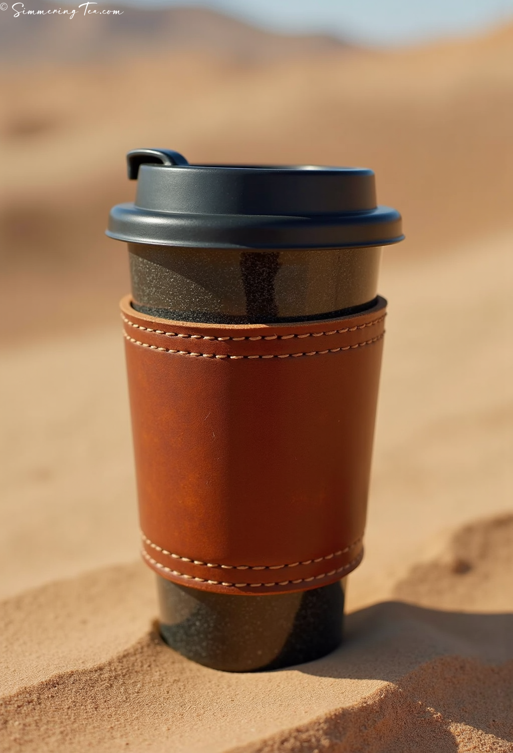 Leather-Wrapped Tea Cup