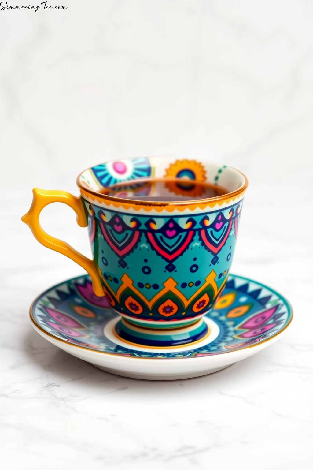 Colorful Bohemian Tea Cup