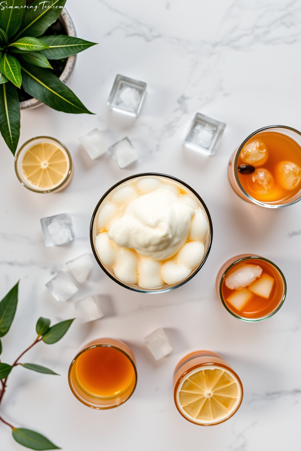 Cheese Foam Topped Bubble Tea