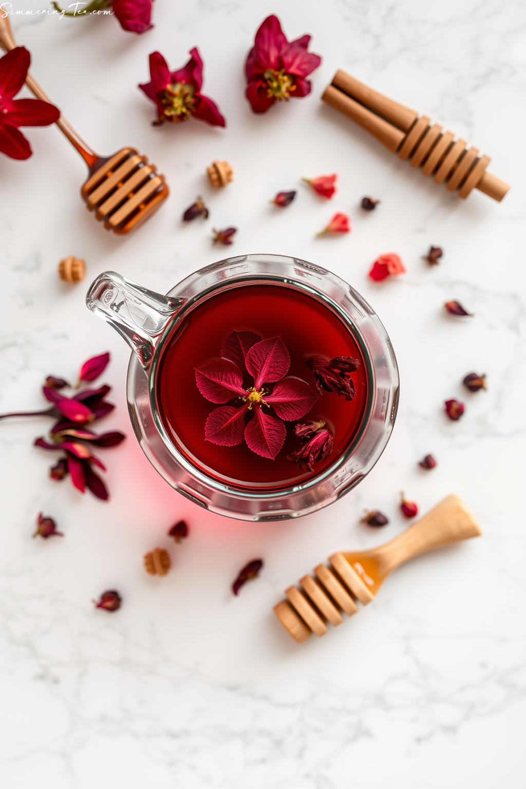 Vibrant Red Hibiscus Tea
