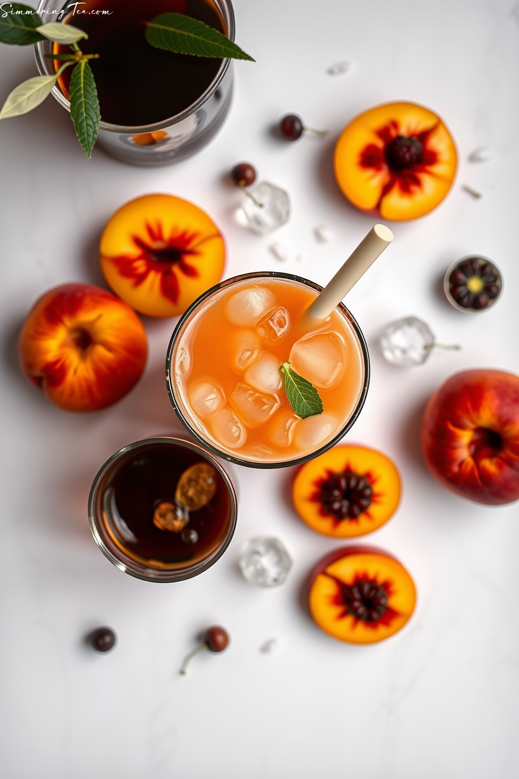 Sweet Peach Bubble Tea