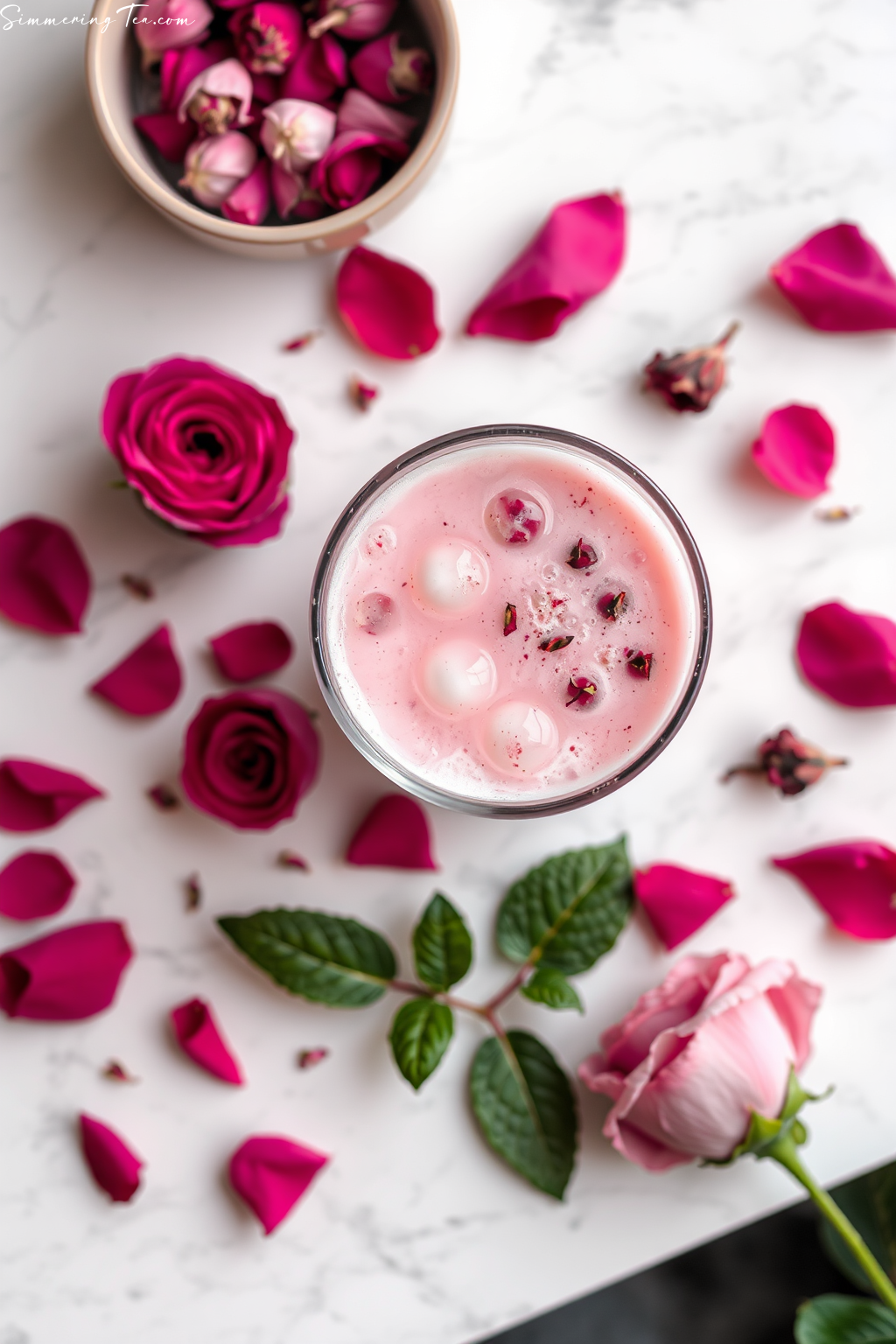 Floral Rose Milk Tea