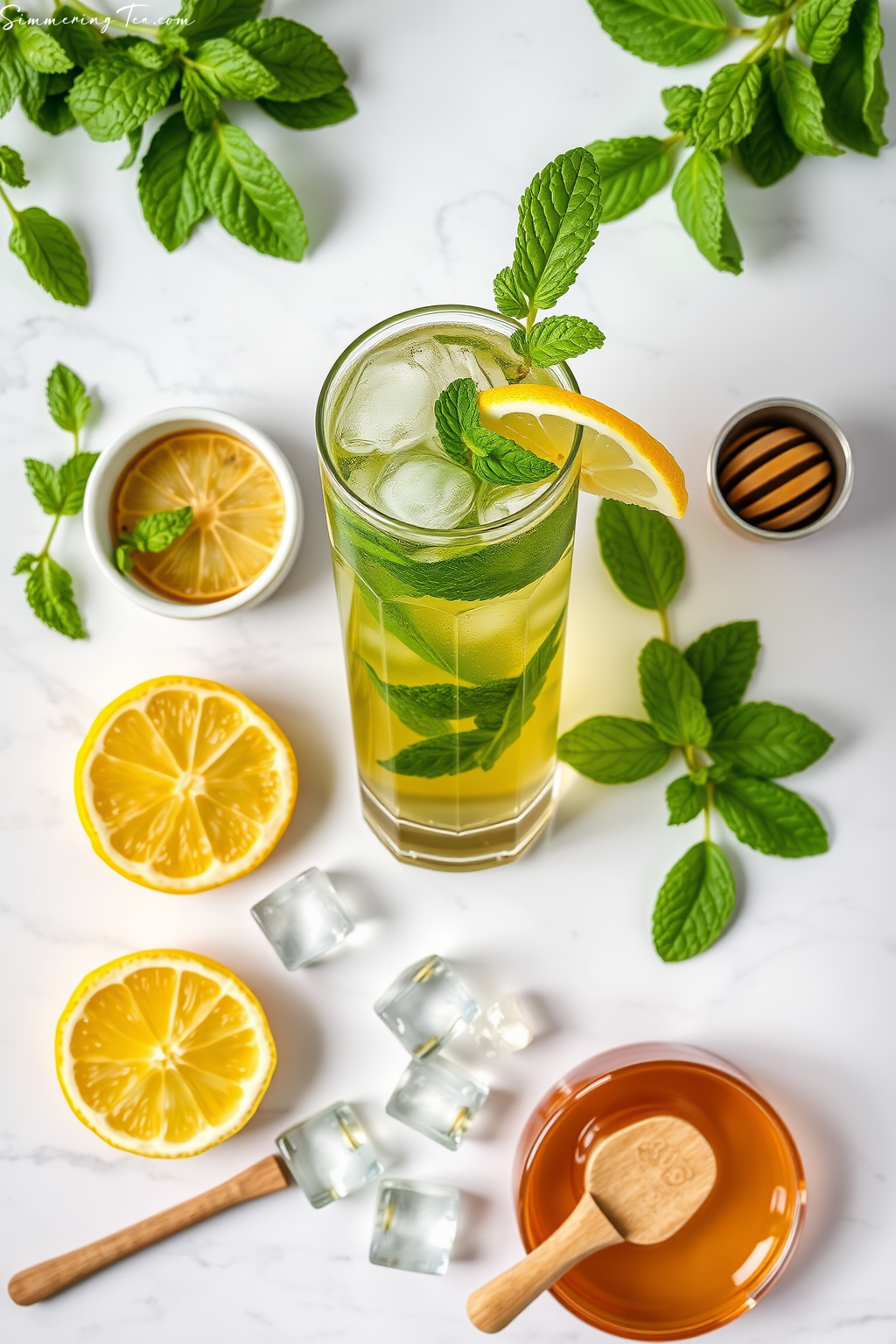 Green Tea with Fresh Mint