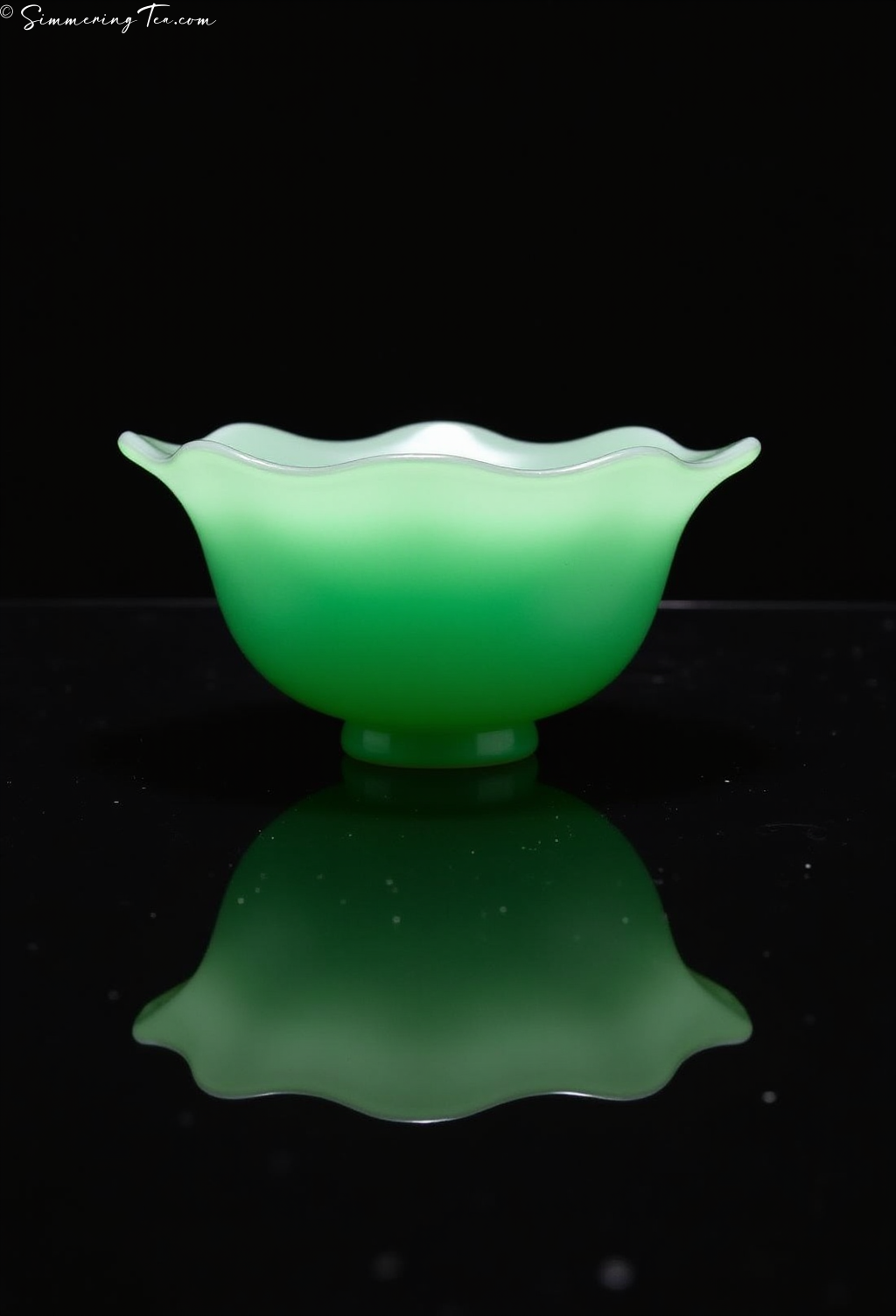 Jade Green Glass Gaiwan